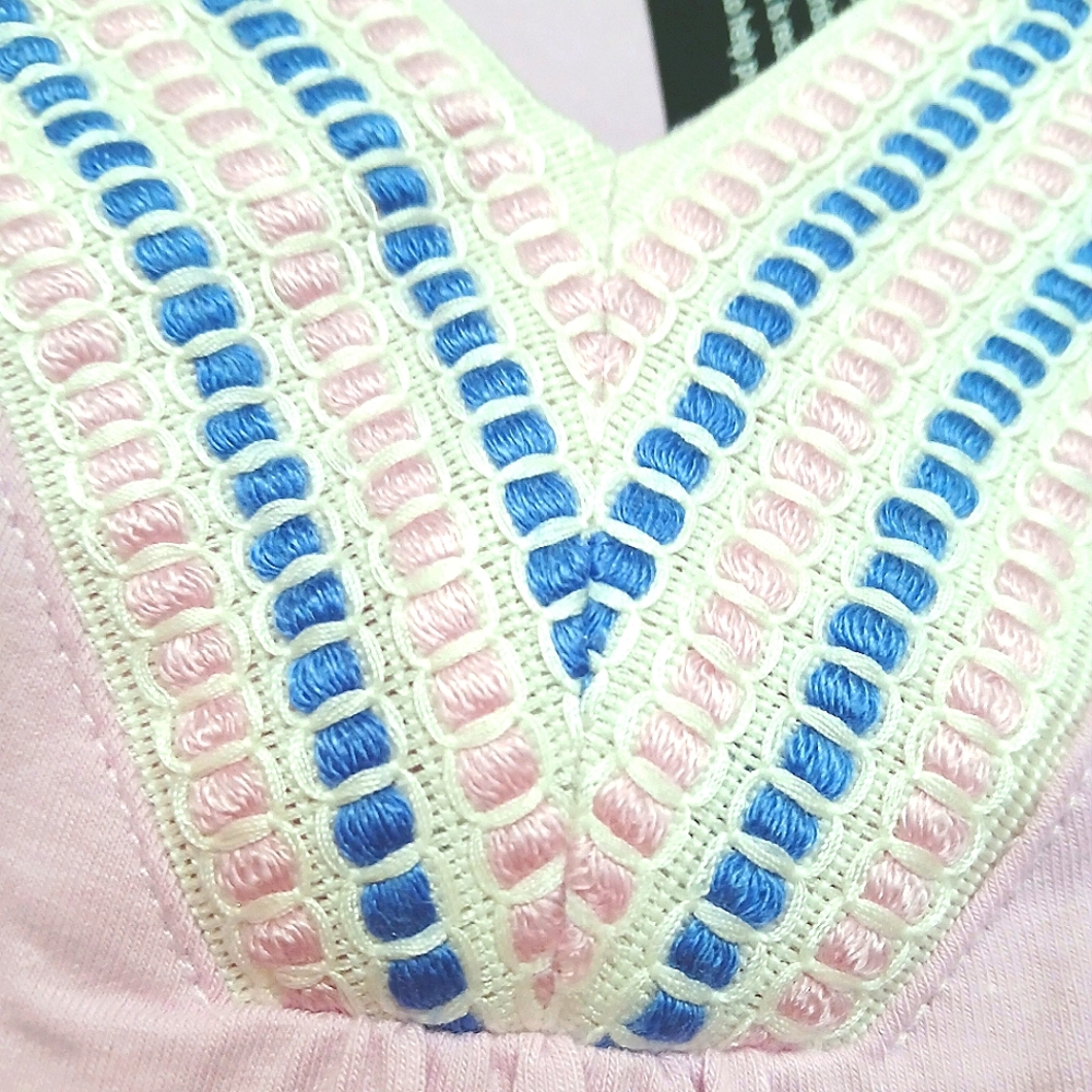 Denim & Co. Lavender Sleeveless Top with Embroidered Neckline - Picture 5 of 6